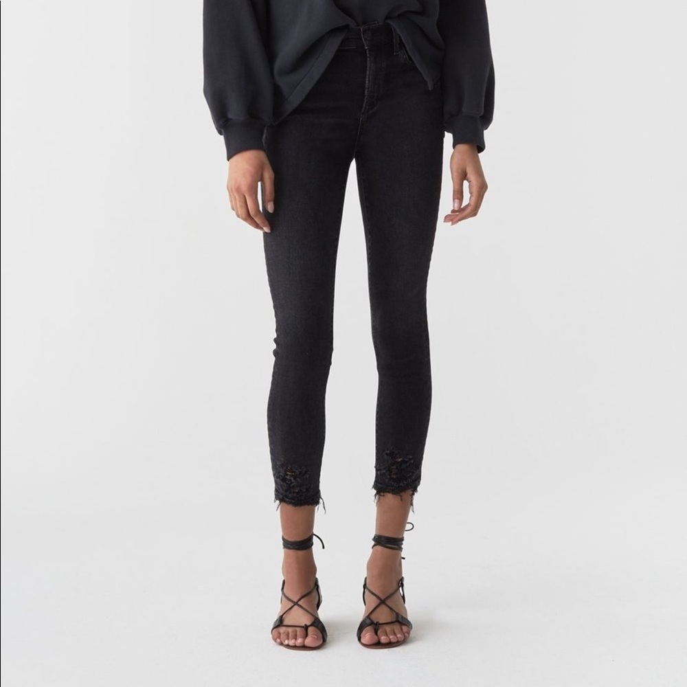 AGOLDE SOPHIE MID RISE SKINNY CROP IN TEMPLE 28